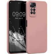 Microsonic Matte Silicone Xiaomi Redmi Note 11S Rose Gold Cep Telefonu Kılıfı