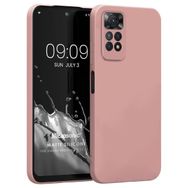Microsonic Matte Silicone Xiaomi Redmi Note 11S Rose Gold Cep Telefonu Kılıfı