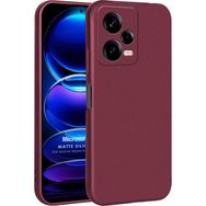 Microsonic Matte Silicone Xiaomi Redmi Note 12 Pro Mor Cep Telefonu Kılıfı
