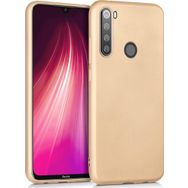 Microsonic Matte Silicone Xiaomi Redmi Note 8 Gold Cep Telefonu Kılıfı