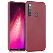 Microsonic Matte Silicone Xiaomi Redmi Note 8 Mor Cep Telefonu Kılıfı