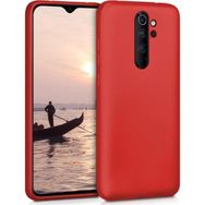 Microsonic Matte Silicone Xiaomi Redmi Note 8 Pro Kırmızı Cep Telefonu Kılıfı
