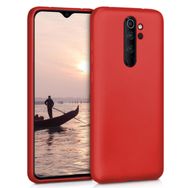 Microsonic Matte Silicone Xiaomi Redmi Note 8 Pro Kırmızı Cep Telefonu Kılıfı