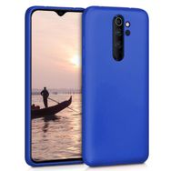 Microsonic Matte Silicone Xiaomi Redmi Note 8 Pro Mavi Cep Telefonu Kılıfı