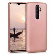 Microsonic Matte Silicone Xiaomi Redmi Note 8 Pro Rose Gold Cep Telefonu Kılıfı