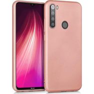 Microsonic Matte Silicone Xiaomi Redmi Note 8 Rose Gold Cep Telefonu Kılıfı