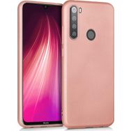 Microsonic Matte Silicone Xiaomi Redmi Note 8 Rose Gold Cep Telefonu Kılıfı