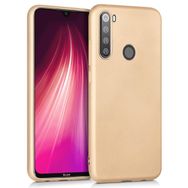 Microsonic Matte Silicone Xiaomi Redmi Note 8T Gold Cep Telefonu Kılıfı