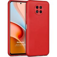 Microsonic Matte Silicone Xiaomi Redmi Note 9 5G Kırmızı Cep Telefonu Kılıfı