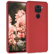 Microsonic Matte Silicone Xiaomi Redmi Note 9 Kırmızı Cep Telefonu Kılıfı