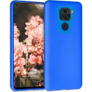 Microsonic Matte Silicone Xiaomi Redmi Note 9 Mavi Cep Telefonu Kılıfı