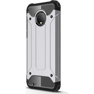 Microsonic Motorola Moto G6 Rugged Armor Gümüş Kılıf