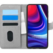 Microsonic Omix X300 Fabric Book Wallet Gri Cep Telefonu Kılıfı