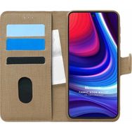 Microsonic Omix X500 Fabric Book Wallet Gold Cep Telefonu Kılıfı