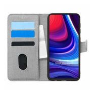 Microsonic Omix X500 Fabric Book Wallet Gri Cep Telefonu Kılıfı