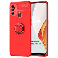 Microsonic OnePlus Nord N100 Kickstand Ring Holder Kırmızı Cep Telefonu Kılıfı