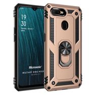 Microsonic Oppo A12 Military Ring Holder Gold Cep Telefonu Kılıfı
