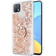 Microsonic Oppo A15 Glitter Liquid Holder Gold Cep Telefonu Kılıfı