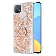 Microsonic Oppo A15 Glitter Liquid Holder Gold Cep Telefonu Kılıfı