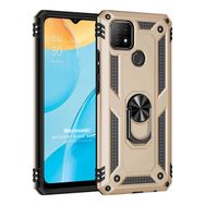 Microsonic Oppo A15 Military Ring Holder Gold Cep Telefonu Kılıfı