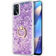 Microsonic Oppo A16 Glitter Liquid Holder Mor Cep Telefonu Kılıfı