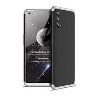 Microsonic Oppo A74 4G Double Dip 360 Protective Siyah Gri Cep Telefonu Kılıfı
