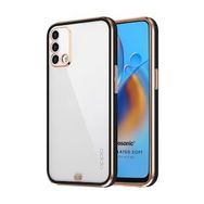 Microsonic Oppo A74 4G Laser Plated Soft Siyah Cep Telefonu Kılıfı