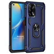 Microsonic Oppo A74 4G Military Ring Holder Lacivert Cep Telefonu Kılıfı