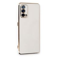 Microsonic Oppo A74 4G Olive Plated Beyaz Cep Telefonu Kılıfı