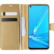 Microsonic Oppo A92 Delux Leather Wallet Gold Cep Telefonu Kılıfı