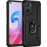 Microsonic Oppo A96 Military Ring Holder Siyah Kılıf
