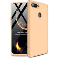 Microsonic Oppo F9 / Pro Double Dip 360 Protective Gold Kılıf
