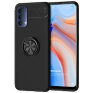 Microsonic Oppo Reno 4 Kickstand Ring Siyah Kılıf