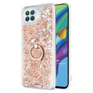 Microsonic Oppo Reno 4 Lite Glitter Liquid Holder Gold Cep Telefonu Kılıfı