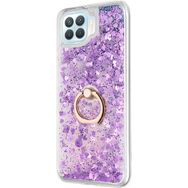 Microsonic Oppo Reno 4 Lite Glitter Liquid Holder Mor Cep Telefonu Kılıfı