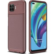 Microsonic Oppo Reno 4 Lite Legion Series Kahverengi Cep Telefonu Kılıfı