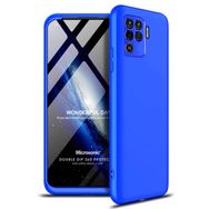 Microsonic Oppo Reno 5 Lite Double Dip 360 Protective Mavi Cep Telefonu Kılıfı