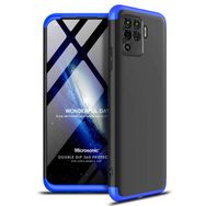 Microsonic Oppo Reno 5 Lite Double Dip 360 Protective Siyah Mavi Cep Telefonu Kılıfı