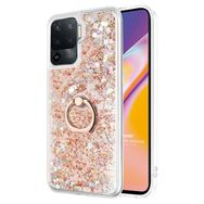 Microsonic Oppo Reno 5 Lite Glitter Liquid Holder Gold Cep Telefonu Kılıfı