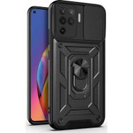 Microsonic Oppo Reno 5 Lite Impact Resistant Siyah Cep Telefonu Kılıfı