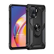 Microsonic Oppo Reno 5 Lite Military Ring Holder Siyah Cep Telefonu Kılıfı