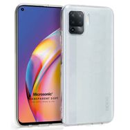 Microsonic Oppo Reno 5 Lite Transparent Soft Beyaz Cep Telefonu Kılıfı