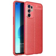 Microsonic Oppo Reno 6 4G Deri Dokulu Silikon Kılıf
