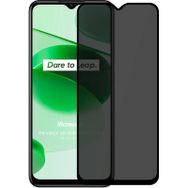 Microsonic Realme C35 Privacy 5D Gizlilik Filtreli Siyah Cam Ekran Koruyucu