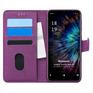 Microsonic Reeder P13 Blue 2021 Fabric Book Wallet Mor Cep Telefonu Kılıfı