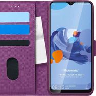 Microsonic Reeder P13 Blue Max 2021 Fabric Book Wallet Mor Cep Telefonu Kılıfı