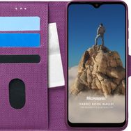 Microsonic Reeder P13 Blue Max Lite Fabric Book Wallet Mor Cep Telefonu Kılıfı