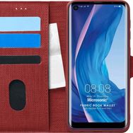 Microsonic Reeder P13 Blue Max Pro Fabric Book Wallet Kırmızı Cep Telefonu Kılıfı