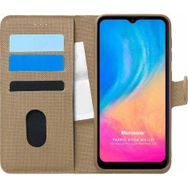 Microsonic Reeder P13 Blue Max Pro Lite Fabric Book Wallet Gold Cep Telefonu Kılıfı