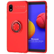 Microsonic Samsung Galaxy A01 Core Kickstand Ring Holder Kırmızı Kılıf